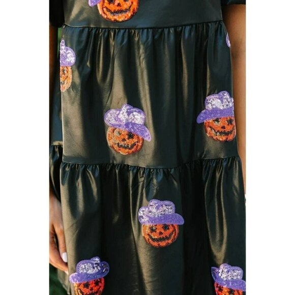 Howdy Pumpkin Jack O'Lantern Halloween Dress - Picture 4 of 10